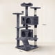 thumbnail image 2 of Árbol para Gatos Torre para Gatos Grande Gimnasio para Gatos 2 Puertas Rampa Juguete Colgante Ahorro de Espacio para Gatos Activos Ideal para Hogares Pequeños y Grandes (Gris Oscuro), 2 of 6