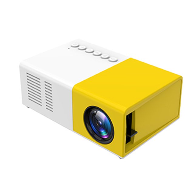 LED Portable Projector with 1080p Support, 20–80 in Projection Size, 5 V 2 A Mobile Power Supply, 30000+ Hour LED Life, <30 dB Noise, HDR Display