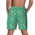 thumbnail image 3 of Kdxio Bulldog Puppy Flower Print Men'S Swim Trunks With Compression Liner 7 Inch Inseam Quick Dry Swim Shorts, 3 of 7