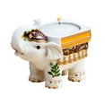 thumbnail image 3 of FashionCraft Indian Good Luck Elephant Votive Tealight Candle Holder, With Tealight candles, for Home Decor, Party Favors, Bridal Shower Gift -Eastern Culture - Ivory (12 Pack), 3 of 6