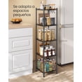 thumbnail image 3 of Estante de Almacenamiento para Espacio pequeño, con 5 revestimientos de Estante de Polipropileno, Gancho extraíble, diseño Extensible,, 3 of 7