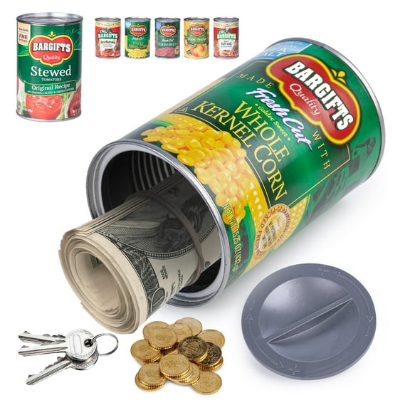 Hidden Safe Fake Can with Secret Compartment Storage Keep Your Valuables Safe like Money Keys and Jewelry-Corn