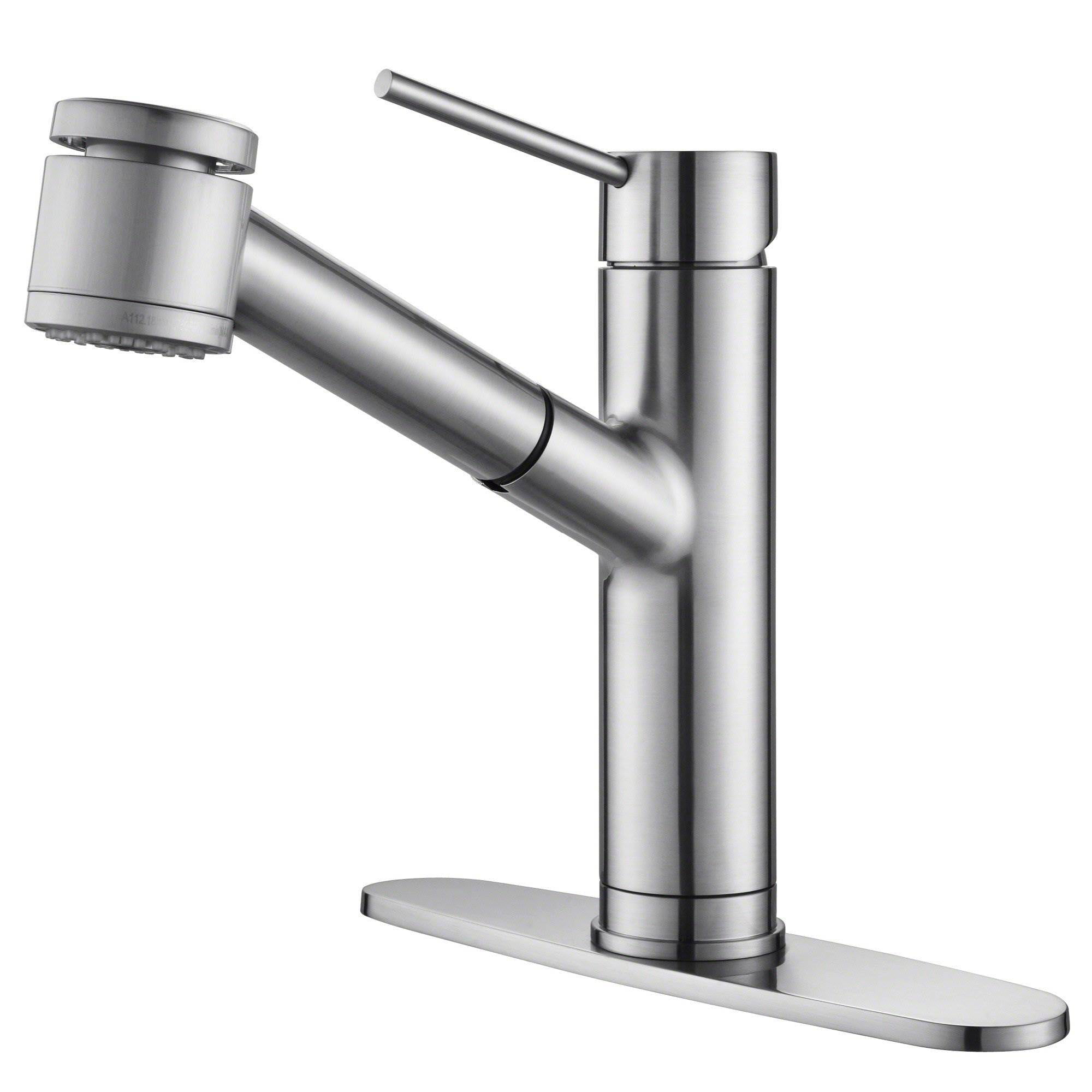 KRAUS Spot Free Oletto™ Single Handle Pull Out Kitchen Faucet in all