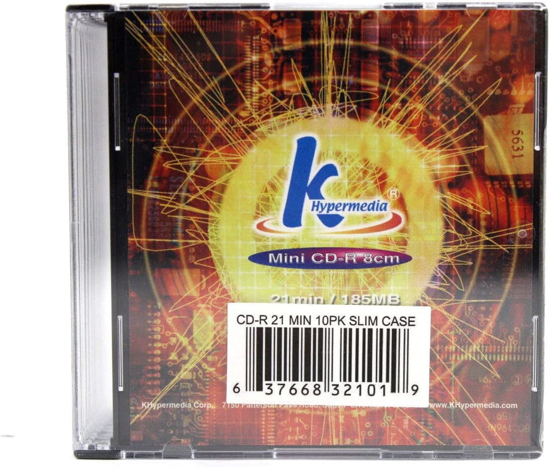 10-Pack) K Hypermedia Compact Mini CD-R 21min / 185MB 8cm/80mm