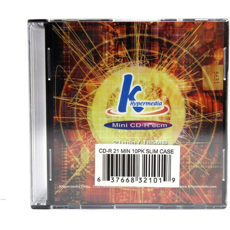 10-Pack) K Hypermedia Compact Mini CD-R 21min / 185MB 8cm/80mm