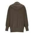 thumbnail image 6 of UQJfacai Womens Fashion Oversized Long Sleeve Hoodie Button Down V Neck Sweatshirt Fall Casual Hooded Pullover Tops with Pocket, 6 of 6