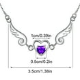thumbnail image 2 of Guodhu Necklace for Women 2029 Heart Angel Wing Zircon Jewelry Wedding Birthday Anniversity Gifts for Her, 2 of 9