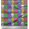 thumbnail image 1 of Soimoi Rayon Fabric Skull Halloween Print Fabric by Yard 56 Inch Wide, 1 of 3