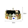 thumbnail image 4 of Sombrero de rey Bewildely Accesorios para fiestas Negro 19x10cm, 4 of 6