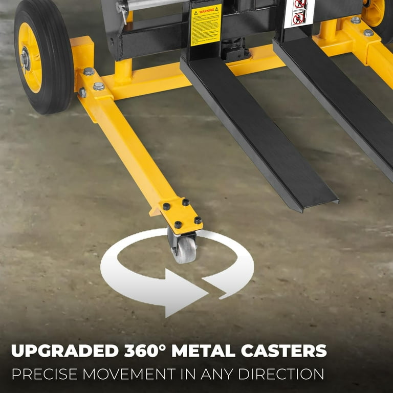 Stark USA Hydraulic Material Lift, Portable Winch Stacker 441 Lbs