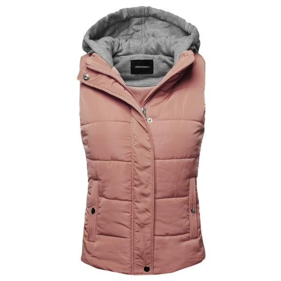 FashionOutfit Women's Casual Drawstring Hooded Padding Vest