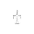 thumbnail image 4 of 14k White Gold Tau Cross Pendant with Pave Diamond Accents, Christian Religious Necklace for Women or Unisex, Spiritual Catholic Devotional Fine Jewelry, 4 of 6