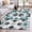 White, Teal, Aquamarine, Mint, variant on Traditional Geometric 3ft Area Rug, Vintage Rhombus Pattern Blue Washable Non-Slip Small Round Rugs for Entryway Bedroom Kitchen, Soft Circle Carpet for Dining Room, Playroom Nursery Rug