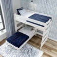 thumbnail image 5 of Plank+Beam Solid Wood Farmhouse Twin over Twin L-Shaped Bunk Bed for Adults, White Wash, 5 of 6