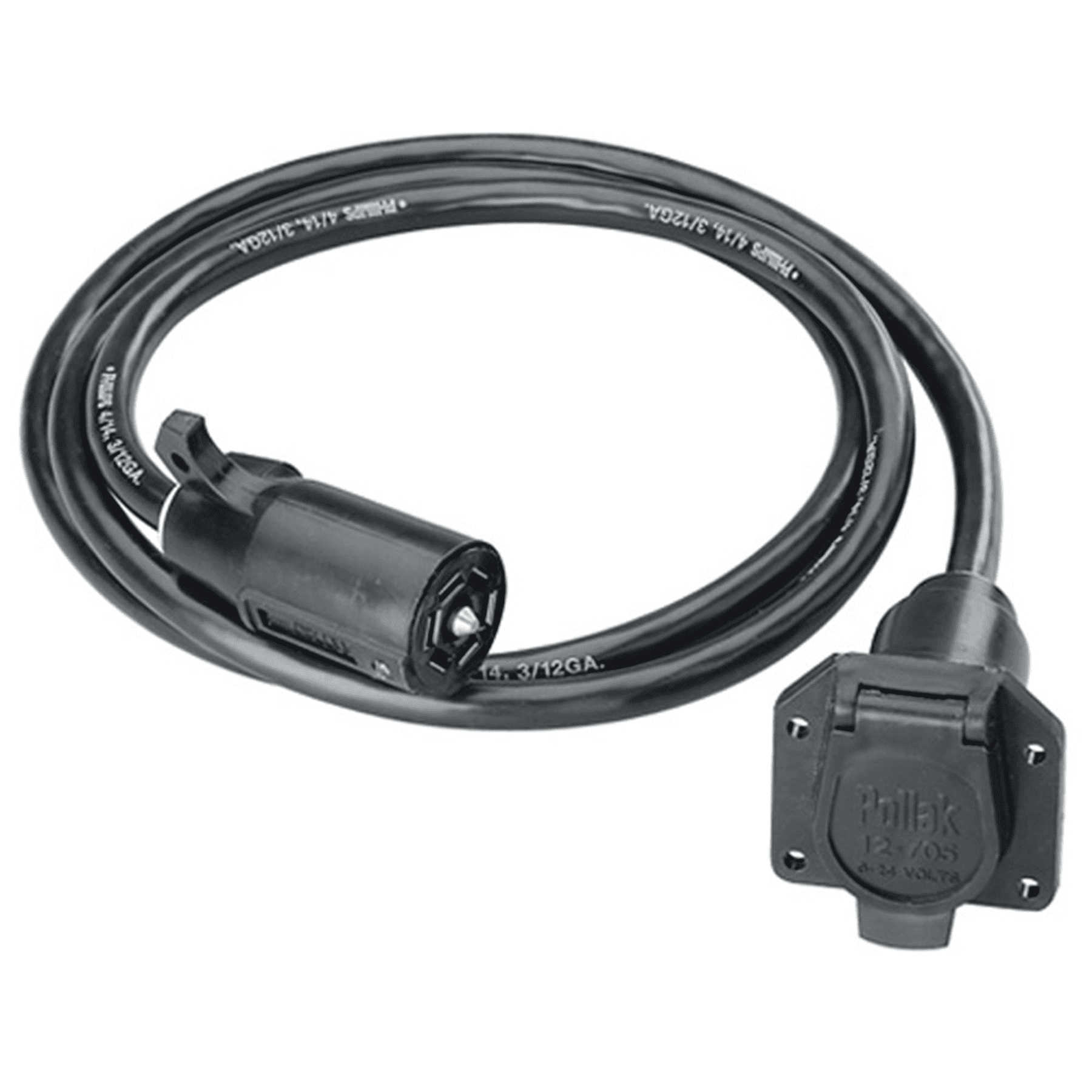 7 Way Trailer Extension Cable 7 Ft Durable Connectors