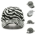thumbnail image 4 of harmtty Zebra Print Extended Brim Baseball Cap All Seasons Adjustable Buckle Sunscreen Unisex Cap for Running,Pink, 4 of 7