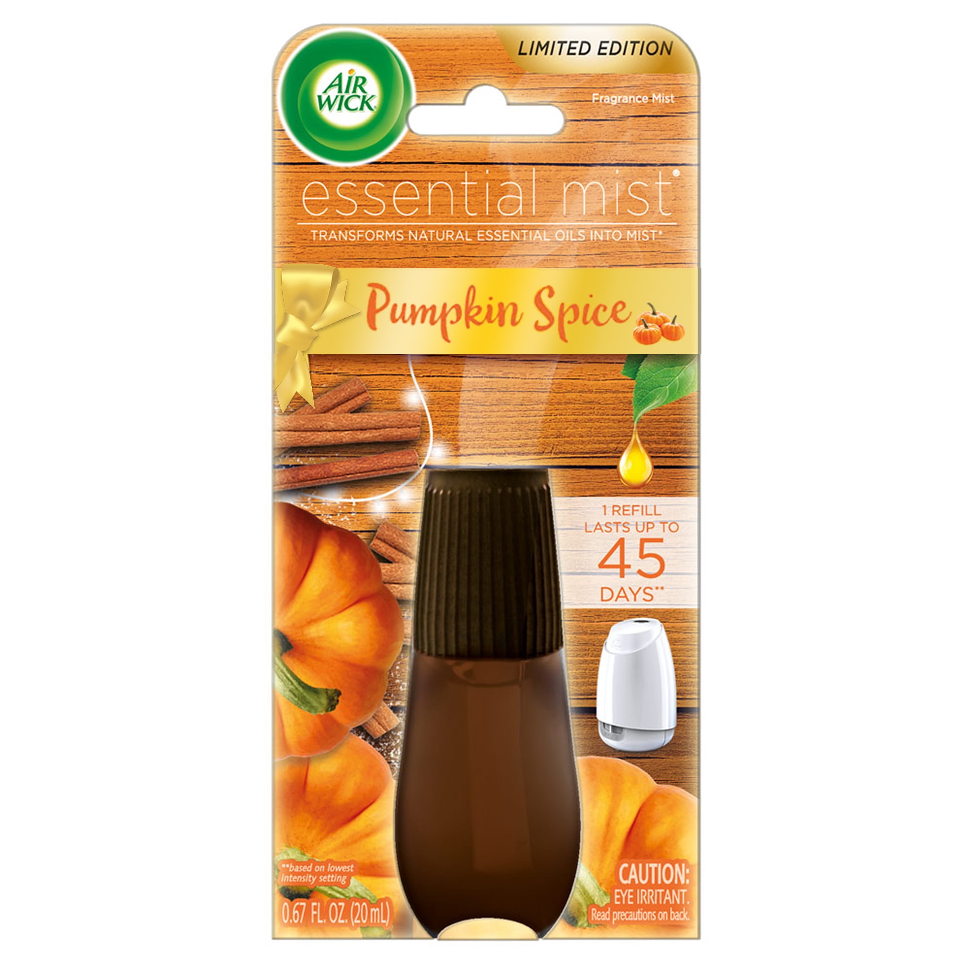 Air Wick Essential Mist Refill, 1 ct, Pumpkin Spice, Essential Oils
