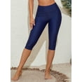 thumbnail image 3 of Charmo Capris Swim Pants for Womens Wider Waisted Leggings Sport Surf Pants with Pockets, 3 of 6