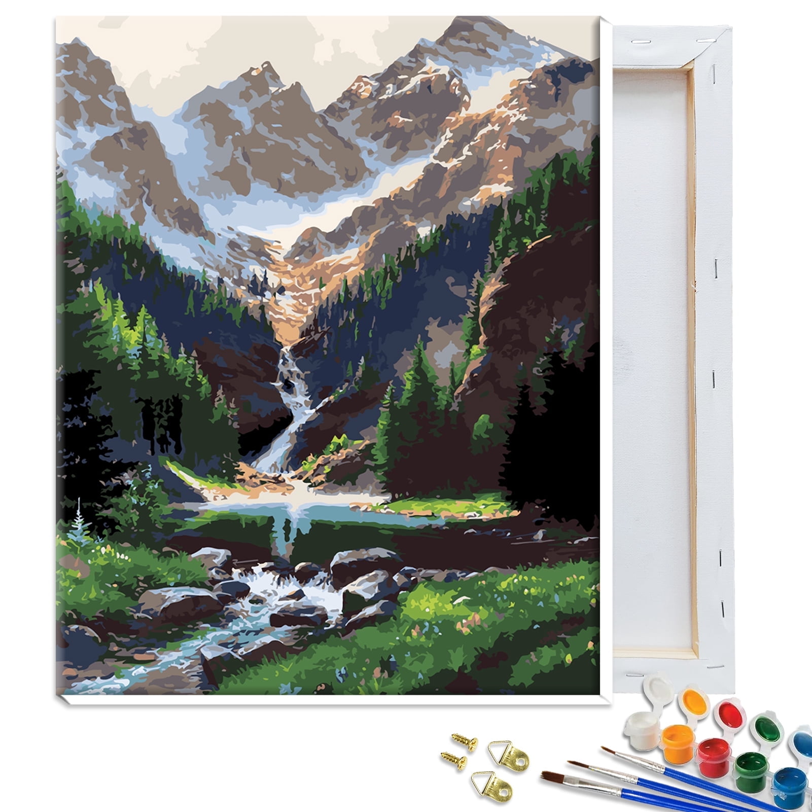 YALKIN – Kit Peinture Par Numéros Sur Toile 20,3 X 30,5 Cm, Sans Cadre, Acrylique, Débutants, Adultes, 6 Toiles + Pinceaux + Peintures