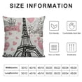 thumbnail image 5 of Throw Pillow Covers Pink Paris Eiffel Tower and Funny Flower Cat,Decorative Accent Pillow Cases for Couch Bed and Living Room, 5 of 5