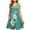 Green â‘ , variant on Dvprdro Womens Sundress Summer Fashion Floral Printed Crew Neck Sleeveless Flowy Boho A Line Tank Casual Loose Beach Mini Dress