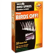 Bird-X Plastic Bird Deterrent Spikes, 10ft Kit with adhesive (SP-10-NR)