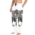 thumbnail image 5 of Tiger Ink Painting Mens Cotton Pajama Pant Sleep and Lounge Bottons with Pockets, 5 of 7