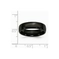 thumbnail image 2 of Stainless Steel 6mm Black Ip-plated Polished Band Ring - Size 6, 2 of 2