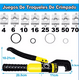 thumbnail image 4 of Ponchadora Pinza Hidráulica 6t Juego 20pzs Con 8 Pares Dados Amarillo, 4 of 5