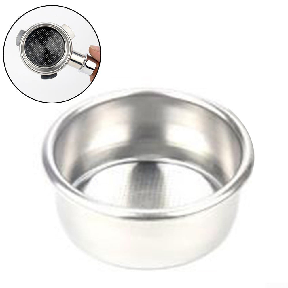 Double 2 Cup Filter Basket For Breville 54mm Portafilter Easy To Clean Silver 