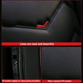 thumbnail image 5 of 1Pcs Car Seat Covers with Waterproof Pu Leather, Airbag Compatible Automotive Vehicle Cushion Cover Universal fit for Most Cars (Black&Red Edge), 5 of 7
