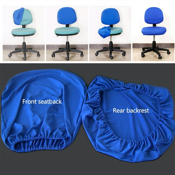 2 piezas de fundas universales para respaldo de silla de oficina y computadora, funda protectora elástica y giratoria para silla de dibujo