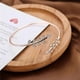 thumbnail image 3 of Brazalete ajustable de alambre con diseño de rama de hoja de olivo para mujer., 3 of 3