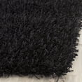 thumbnail image 4 of SAFAVIEH New Orleans Darius Solid Polyester Shag Runner Rug, Black, 2'3" x 6', 4 of 7