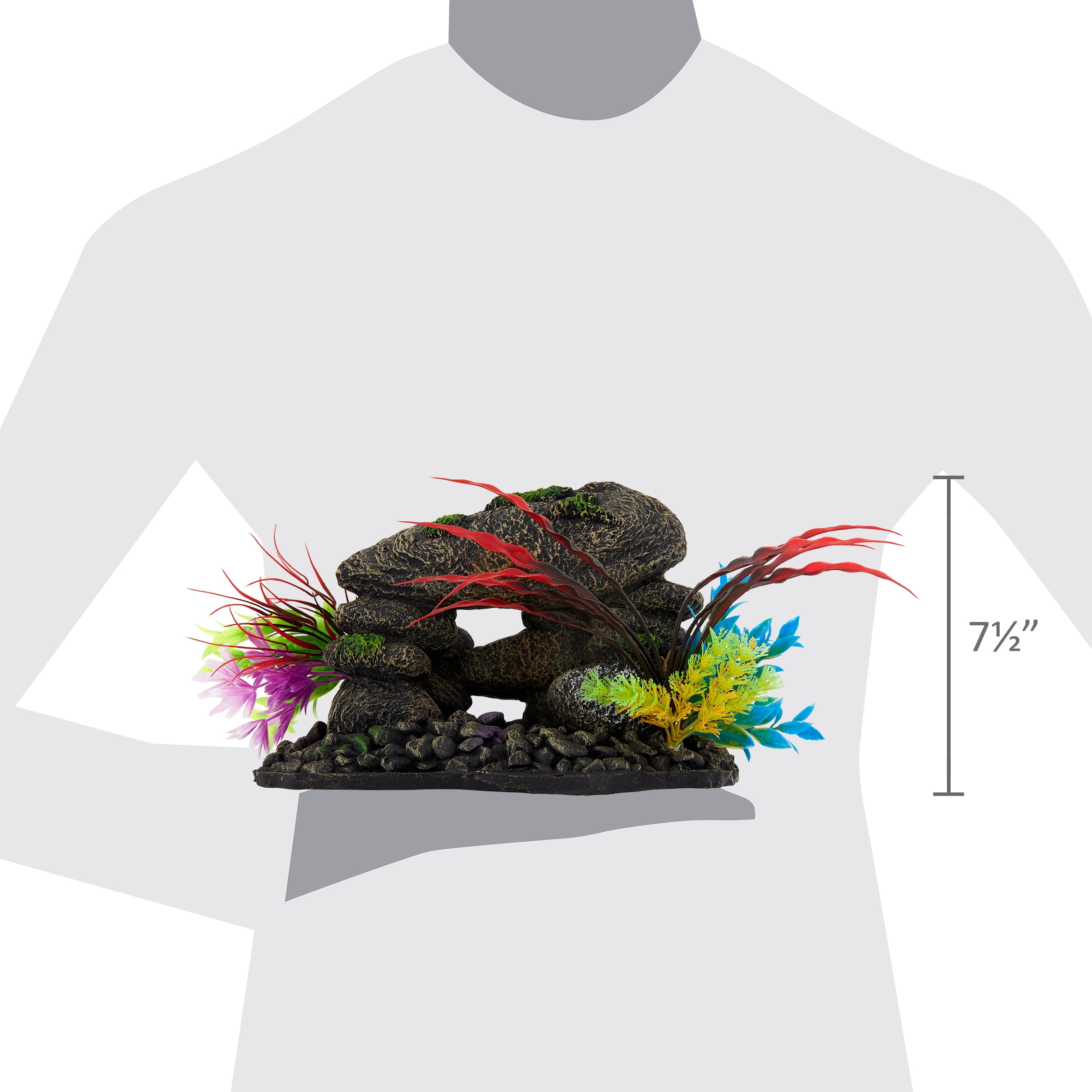 Aqua Culture XXL Wood or Rock Aquarium Ornament, Assorted Item May Vary