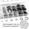 thumbnail image 3 of 225pcs Circlips Set, Stainless Steel E-clip Lock Washer External Retaining Ring Snap Kit For Circlip Ring-2, 3 of 5