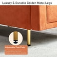thumbnail image 5 of BSHTI 66.9 inch Modern Upholstered 2-Seat Loveseat Sofa,European style Loveseat Sofa for Livingroom(Navy Blue), 5 of 13