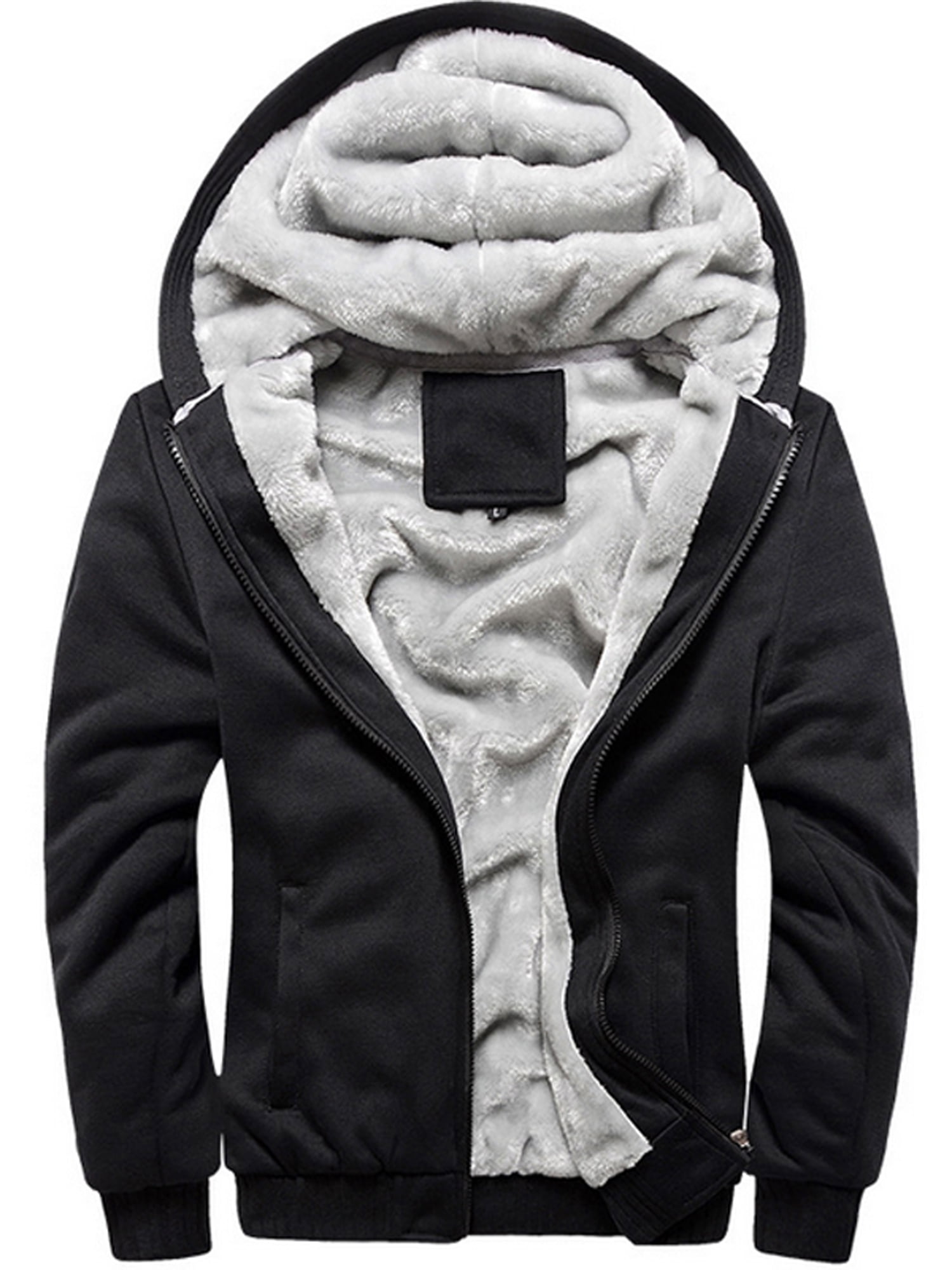 Hot Men's Winter Camo Military Jackets Thick Velvet Hooded Zip Coat Hoodies Size 