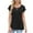 Black1, variant on Diufon Womens Plus Size Tops Summer Casual Crisscross V Neck Short Sleeve Shirts Oversized Loose Tunic Blouse