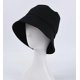 thumbnail image 2 of ZHAOCHENG Sombrero de pescador de color puro, sombrero de pescador, sombrero para el sol ajustable, estructura circular de tejido apretado, simple y moderno (amarillo) negro, 2 of 3