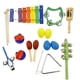 thumbnail image 1 of Juego de Juguetes Educativos Orff 9 Tipos Pandereta Triángulo Instrumento Percusión Sunnimix Castañuelas Martillo de arena, 1 of 8