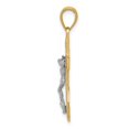 thumbnail image 2 of FJC Finejewelers 14k Two-tone Gold Mariner's Crucifix Charm, 2 of 7