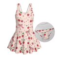thumbnail image 6 of Uourmeti Playful Cherry & Bow Star Swim Dress for Girls - Sleeveless Skirted One-Piece Bathing Suit, Quick Dry & Stretchy for Beach, Pool & Summer Vacations, 6 of 8