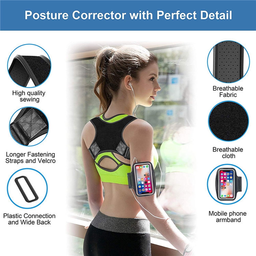 HeJx Adjustable Therapy Back Posture Corrector Clavicle Support Brace Shoulder Belt