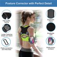 thumbnail image 3 of HEVIRGO Adjustable Therapy Back Posture Corrector Clavicle Support Brace Shoulder Belt,Black, 3 of 10