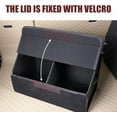 thumbnail image 6 of car organizers and storage for SUV,trunk organizer for sedan, leather foldable sleek box with lid,collapsible cargo bins, tool accessories containers,Collapsible Suede velvet (22 inch Covered), 6 of 9