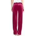 thumbnail image 4 of Fewfanhot Women's Pants Velvet Pants Drawstring Waist Wide Leg Casual Lounge Pant, 4 of 9