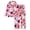 Watermelon Red, variant on Summer Sales Womens Pajama Sets Loose Fall Mixed Sleeve Button Print Loungewear Halloween Pajama Sets for Women 2 Piece
