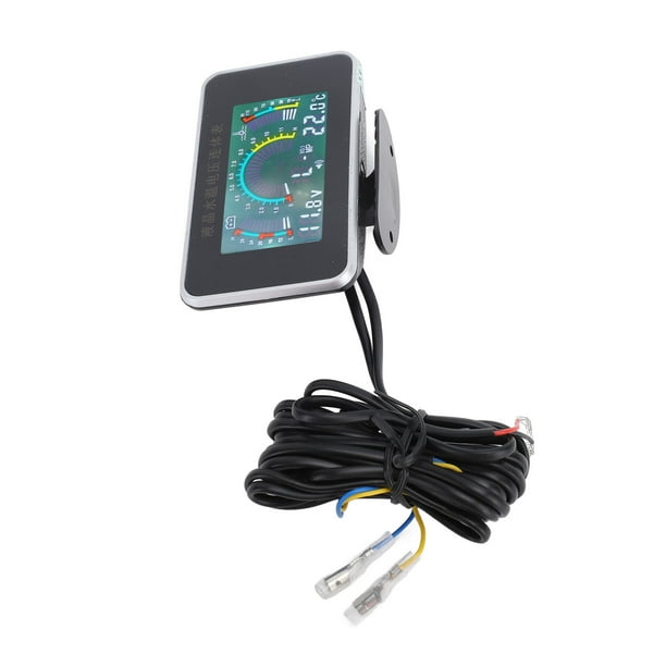 Instrumento digital LCD para automóvil instalación simple 2 en 1 Voltímetro universal para automóvil Medidor de temperatura del agua Función de advertencia para Dongan 465Q ANGGREK Otros