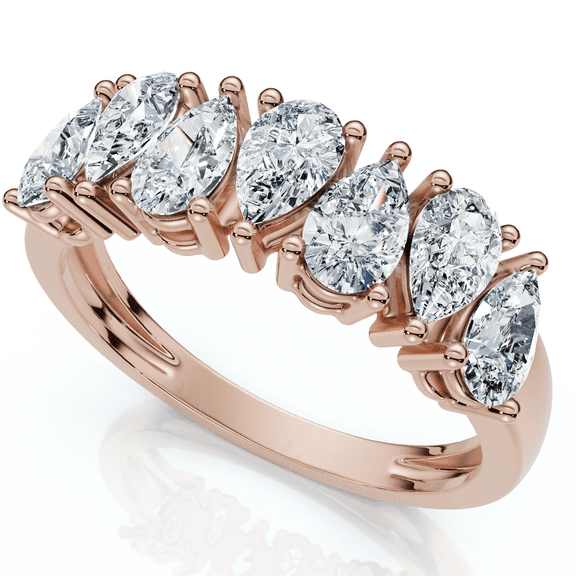 Pompeii 1 1/5Ct Pear Shape Diamond Wedding Anniversary Ring 14k Gold Lab Grown EF/VS
